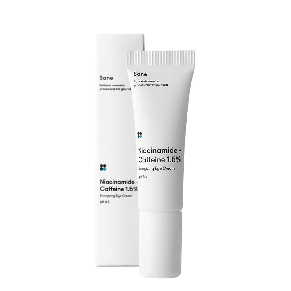 Крем під очі освітлюючий проти набряків Sane з Niacinamide+Caffeine 1,5%, 10 мл