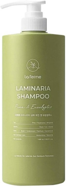 La Ferme Laminaria шампунь для волос восстанавливающий Pine & Eucalyptus, 1000мл