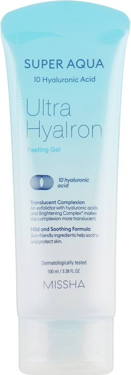 Пилинг-гель для лица Missha Super Aqua Ultra Hyalron Peeling Gel с гиалуроновой кислотой 100 мл