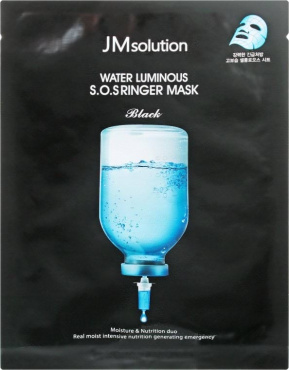 Маска для лица JM Solution Water Luminous S.O.S Ringer Mask Black с гиалуроновой кислотой 35 мл
