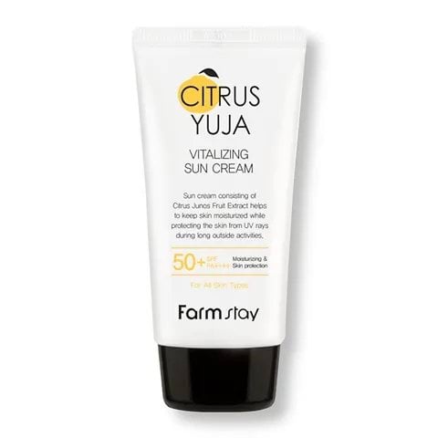 Крем для обличчя Farmstay Citrus Yuja сонцезахисний Vitalizing Sun Cream SPF 50+,70мл