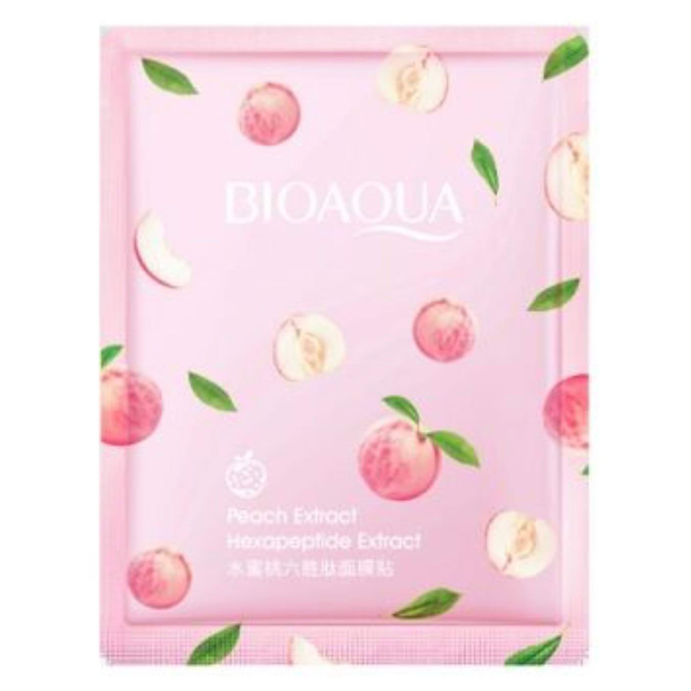 Маска для обличчя BIOAQUA тканинна персикова з гіалуроновою кислотою, 25 г