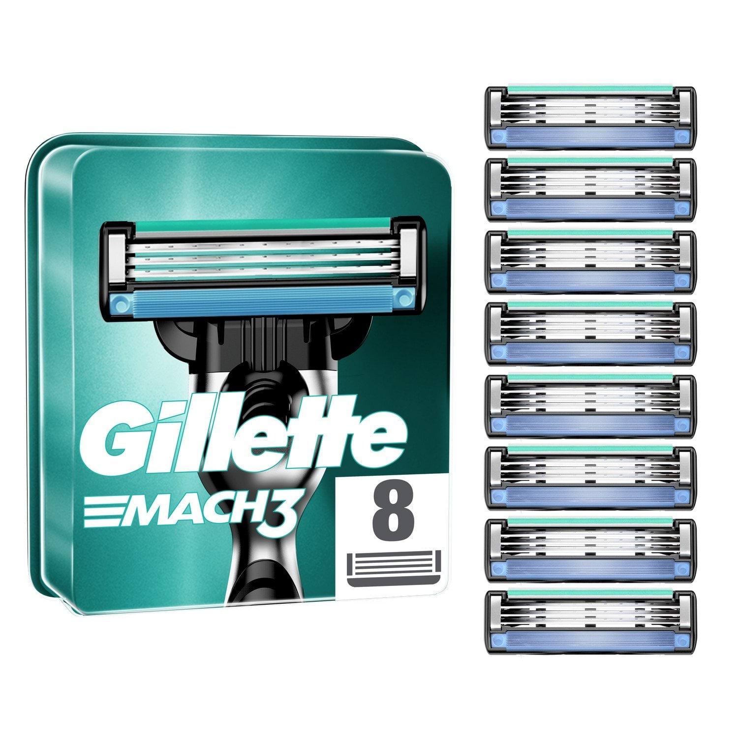 Сменные картриджи для бритья (лезвия) мужские Gillette Mach3 8 шт