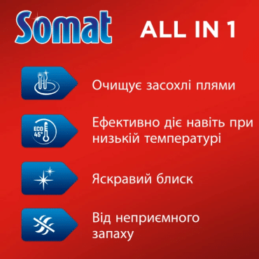 Таблетки для посудомийних машин Somat All in One Extra 44 шт. фото 3