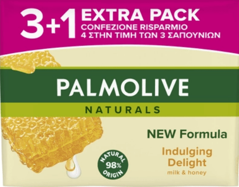 Palmolive мило Натурель Молочко та Мед 3+1, 90г