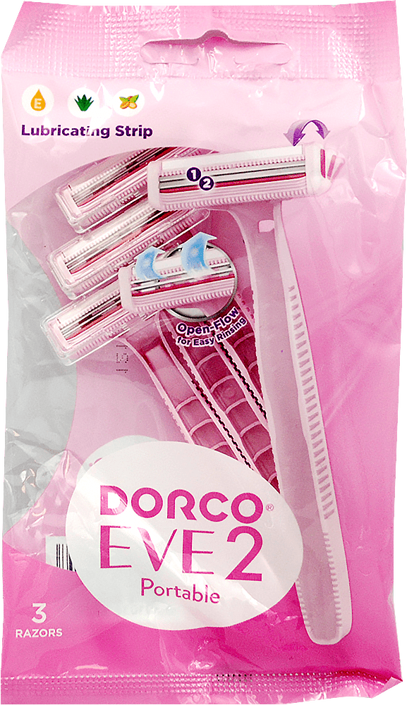 Станок жіночій Dorco Eve одноразовий 2 леза, 3 шт