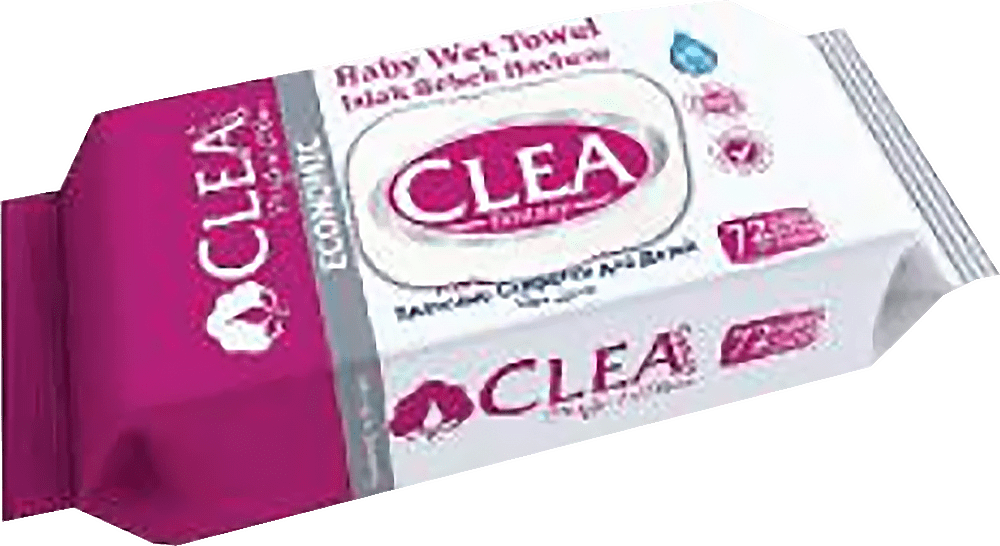 Clea ECONOMIC детские влажные салфетки с клапаном, 72шт