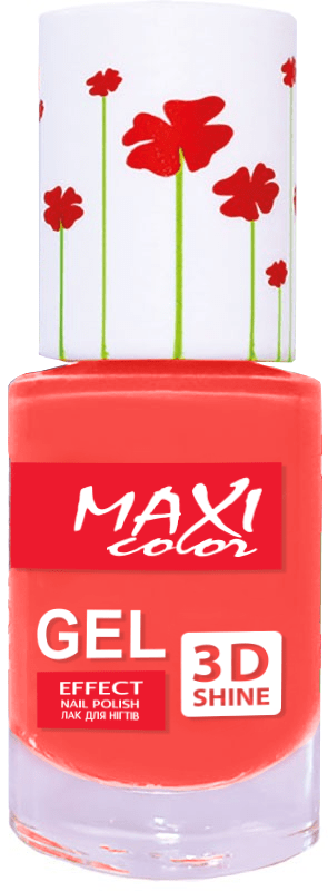 Лак для нігтів гель ефект MAXI Color Hot Summer №22 Перец Чили, 10 мл