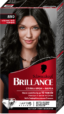 Крем-фарба для волосся Brillance №890 Насичений Чорний