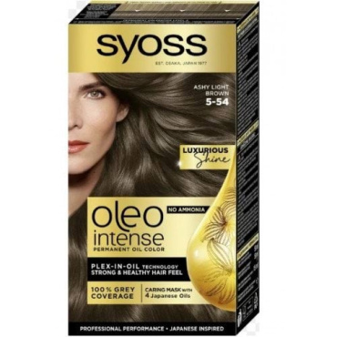 Фарба для волосся без аміаку SYOSS Oleo Intense 5-54 Холодний Світло-Каштановий