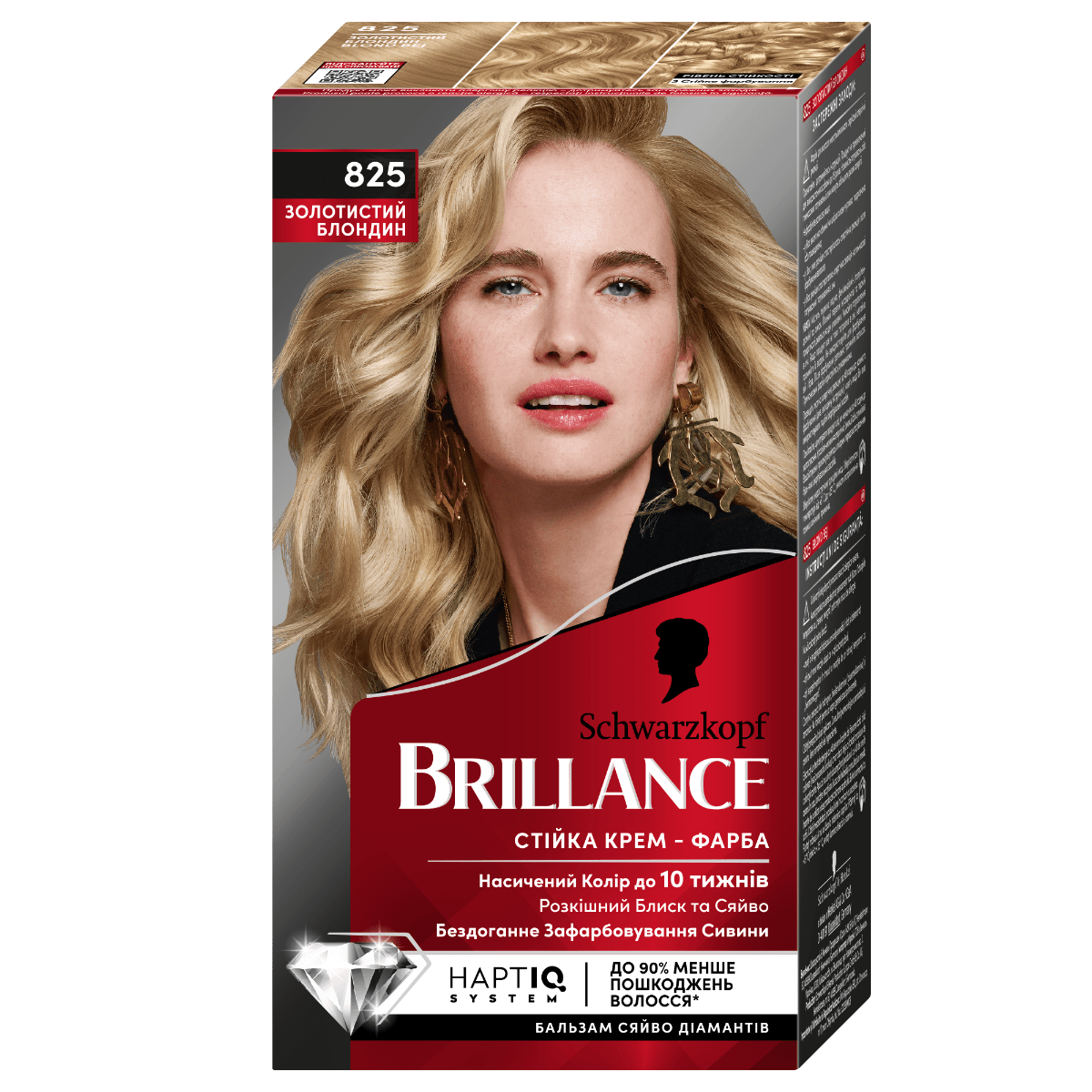 Крем-краска для волос Brillance №825 Золотистый Блондин