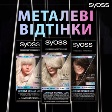 Крем-фарба для волосся Syoss 9-53 Сяюче Срібло фото 1