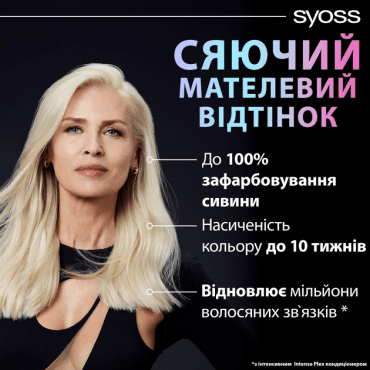 Крем-фарба для волосся Syoss 9-53 Сяюче Срібло фото 2