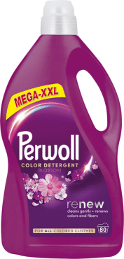 Гель для делікатного прання Perwoll Renew Color Detergent Blossom Відновлення та аромат, для кольорових речей 80 прань 4 л