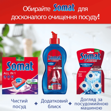 Таблетки для посудомийної машини Somat All in 1 Extra Duo 85+85 шт. фото 5