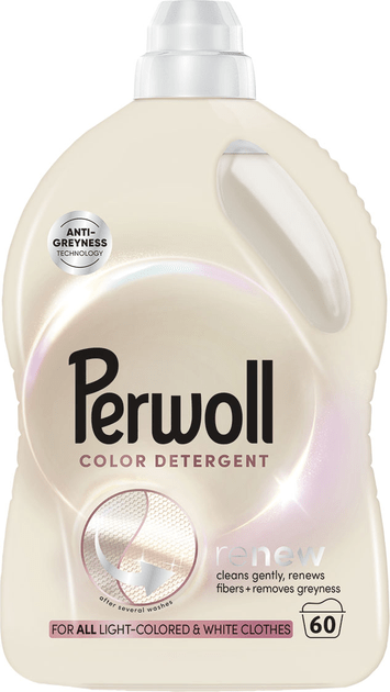 Гель для делікатного прання Perwoll Renew White Detergent для світлих та білих речей 60 циклів прання 3 л