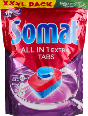 Таблетки для посудомоечной машины Somat All-in-1 Extra 115 шт.