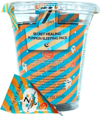 Нічна маска May Island 7 Days Secret Healing Pumpkin Sleeping Pack з гарбузом, заспокійлива 3 г фото 1