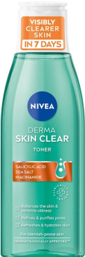 Тонік для обличчя Nivea Derma Skin Clear ніжний, пом'якшуючий для проблемної шкіри 200 мл