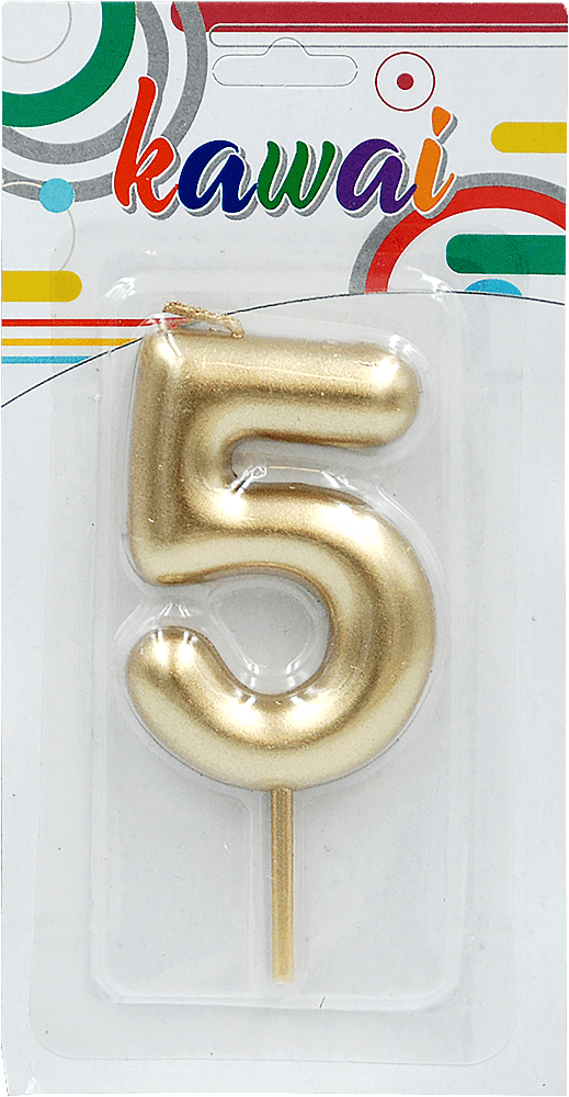 SKY Свеча-цифра на торт №5, 1 шт