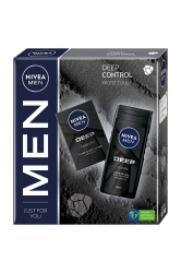 Nivea набор Men Deep Control (лосьон после бритья, 100 мл+гель для душа, 250 мл)