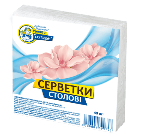 Секрети Господині салфетки столовые, 40шт
