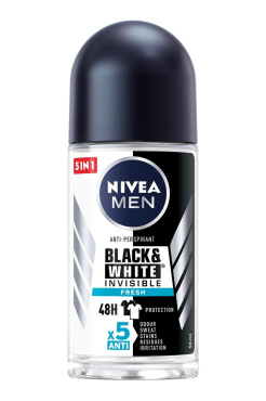 Антиперспірант NIVEA MEN Чорне та біле Невидимий Fresh, 50 мл