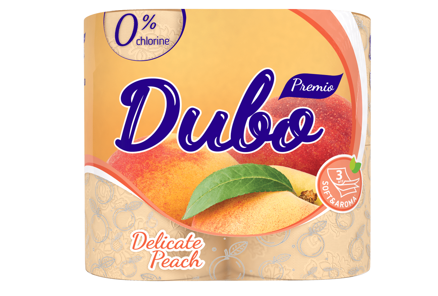 Диво туалетная бумага Premio Delicate Peach 3-слойная, 4 шт