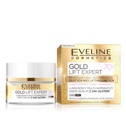 Крем-сироватка для обличчя Eveline Gold Lift Expert ультравідновлююча 70+, 50 мл