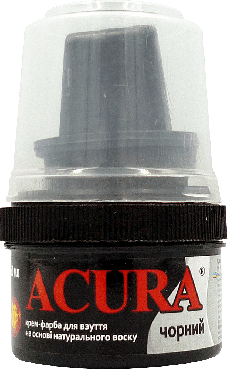 Acura Крем-краска для гладкой кожи черная, 60мл