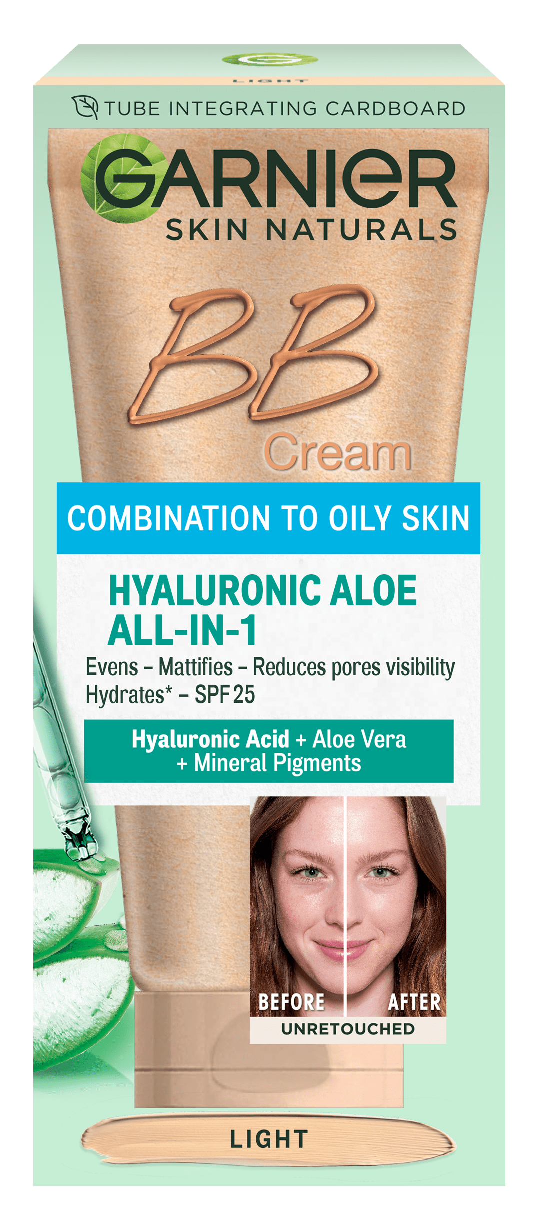 Крем для лица GARNIER Skin Naturals ВВ  для комбинированной кожи,  светло-бежевый,40мл