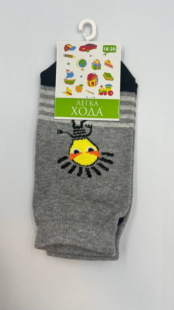 Легка хода шкарпетки дитячі розмір 18-20 сірий меланж