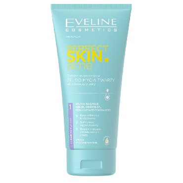 Гель для вмивання глибоко очищуючий пори Eveline Perfect skin acne, 150 мл