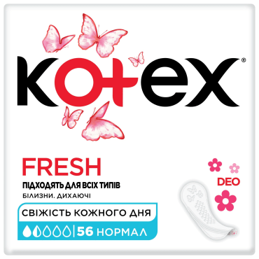 Kotex прокладки ежедневные Normal Deo, 56 шт