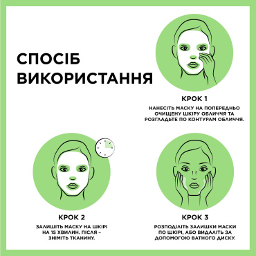 Тканинна маска Garnier Skin Naturals зволоження + догляд для нормальної та комбінованої шкіри, 32 г фото 2