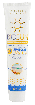 BioSan солнцезащитный крем SPF 45, 120 мл