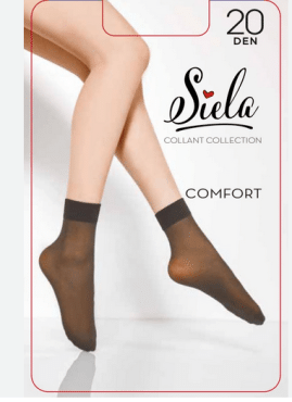 Siela носки женские COMFORT 20 den 2 пары, nero