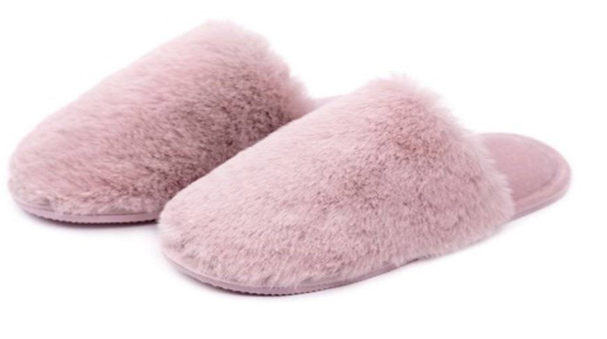 Twins&Ko домашние женские тапочки HS-LUX меховые закрытые пудровые р.36/37