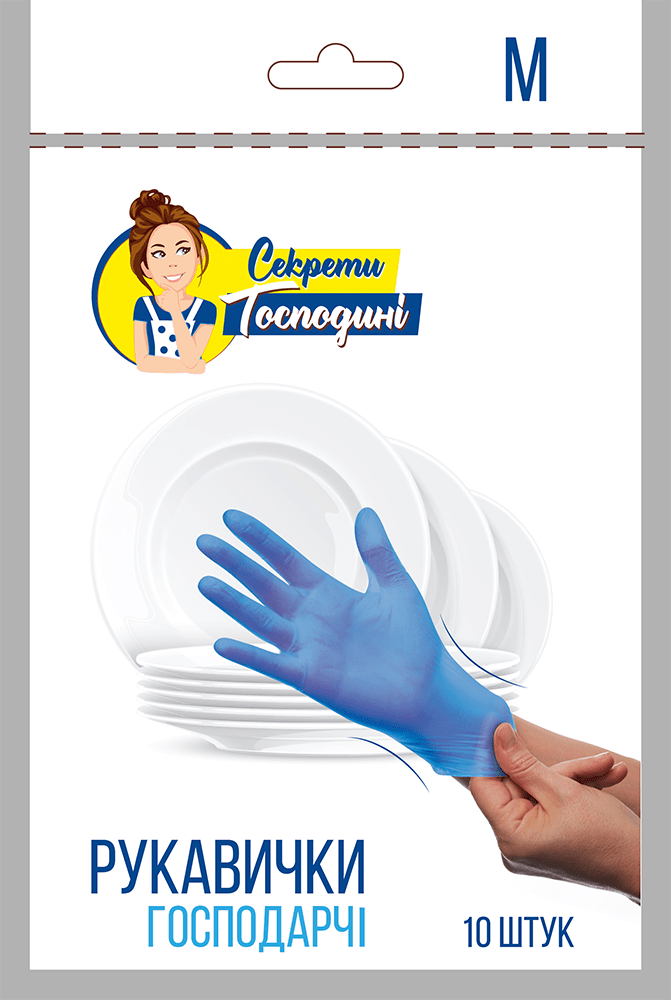 Секрети Господині рукавички TPE розмір M, 10шт