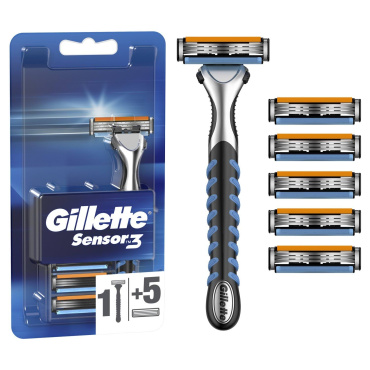 Бритва Gillette Sensor3+6 Сменных касет