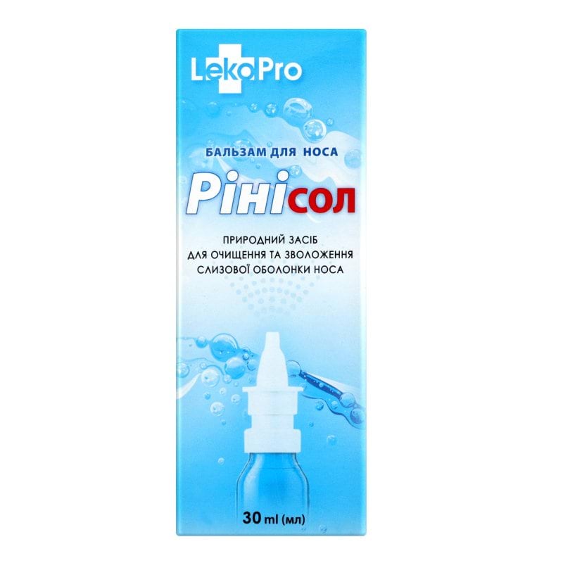 Рінісол бальзам-спрей LekoPro для очищення та зволоження слизової оболонки носа, 30 мл