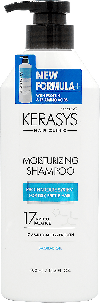 Шампунь для волосся KeraSys Hair Clinic Moisturizing зволожуючий, 400 мл