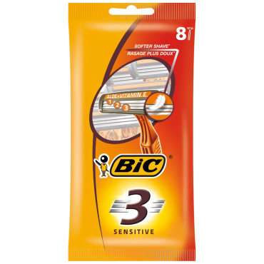 Станки для гоління BIC-3 Sensitive 8 шт