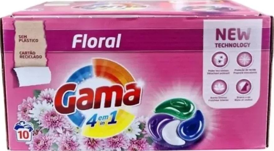 Капсулы для стирки Гамма 4 в 1 Floral 10 шт.