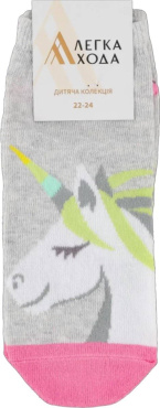 Дитячі шкарпетки Легка хода 9398, 22-24 р срібло меланж