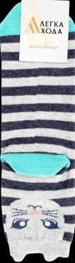 Шкарпетки дитячі Легка хода (9295) (р.18 - 20) маріне меланж-срібло меланж