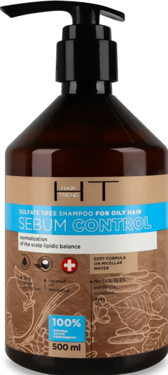Безсульфатный шампунь HAIR TREND Sebum Control для жирных волос 500 мл