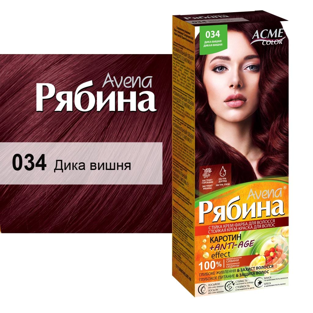Краска для волос Acme Color Рябина №034 дикая вишня