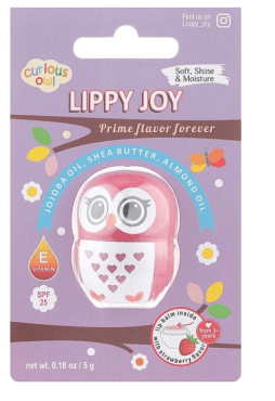 Бальзам для губ Lippy JOY CURIOUS OWL, клубника