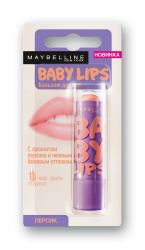 Бальзам для губ Maybelline New York Baby Lips Персиковый поцелуй, 4.4г